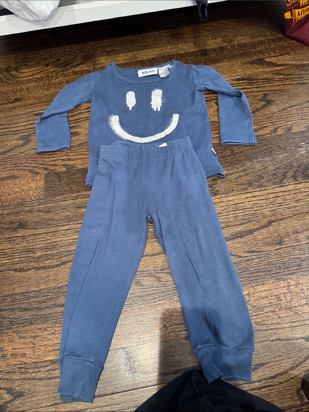 Molo Blue Smiley Face Two-Piece Set